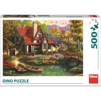 Dino Puzzle Chata pri jazere 500 dielikov 3
