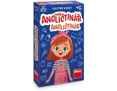 Dino Chytré Kvízy Malý Angličtinár náučná hra CZ a SK verzia