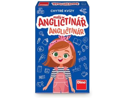 Dino Chytré Kvízy Malý Angličtinár náučná hra CZ a SK verzia