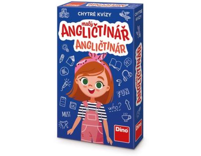 Dino Chytré Kvízy Malý Angličtinár náučná hra CZ a SK verzia