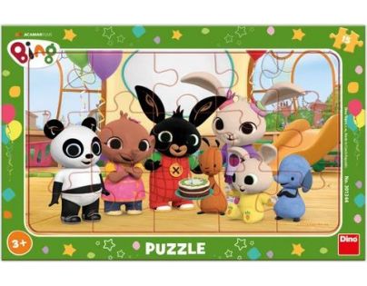Dino Puzzle doskové Bing v škôlke 15 dielikov