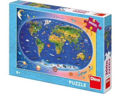 Dino Puzzle Dětská mapa 300 XL dielikov