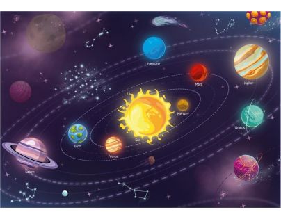 Dino Puzzle Slnečná sústava detská 300 XL dielikov