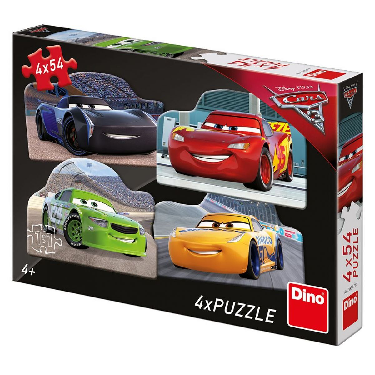 Dino Disney Cars 3 Rivali puzzle 4 x 54 dielikov