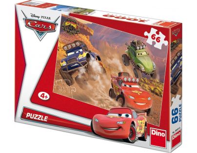 Dino Disney Cars Puzzle Off Road 66 dielikov