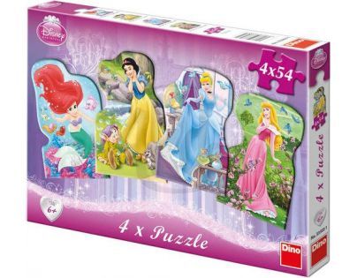 Dino Disney Princess Puzzle Princezny 4x54dílků