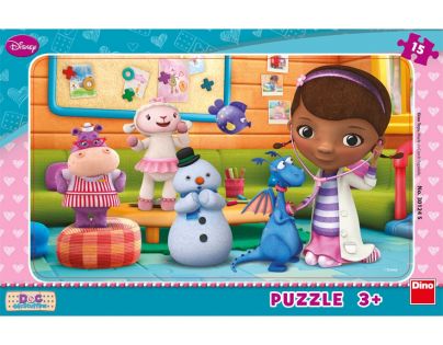 Dino Doktorka Plyšáková Puzzle deskové 15 dílků