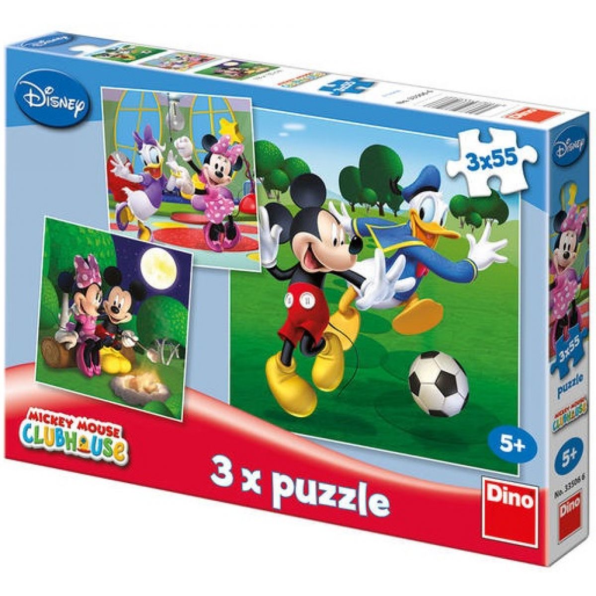 Dino Disney Puzzle Mickey Mouse 3x55dílků