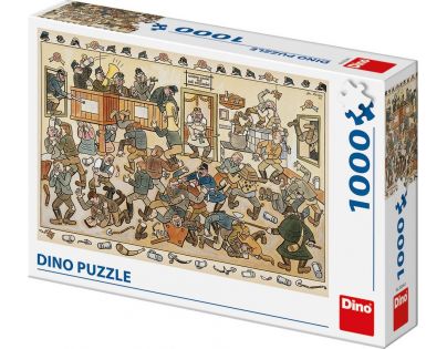 Dino Puzzle Josef Lada Bitka v krčme 1000 dielikov