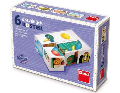 Dino Kačica 6 drevené kocky