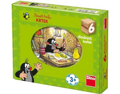 Dino 643093 - Kostky Krtek a přátelé dřevo (6ks)