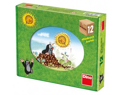 Dino Krtko Kocky drevené Krtkov rok 12 ks