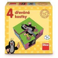 Dino Krtko drevené licenčné kocky 4 ks