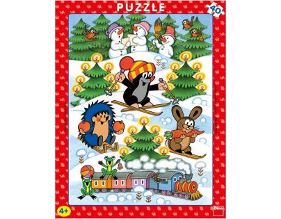 Dino Puzzle doskové Krtko na snehu 40 dielikov
