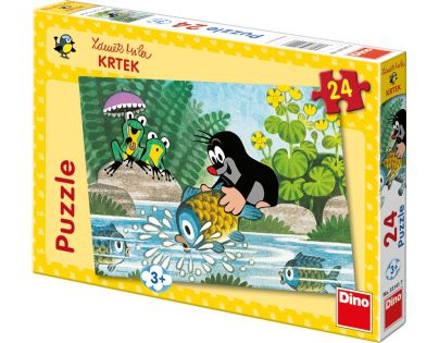 Dino Krteček Puzzle Krtek a rybka 24 dílků
