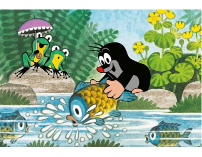 Dino Krteček Puzzle Krtek a rybka 24 dílků