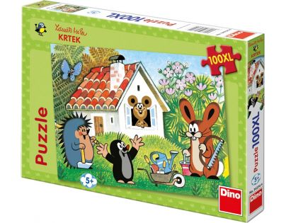 Dino Krteček Puzzle Krtek Stavitel 100XL dílků