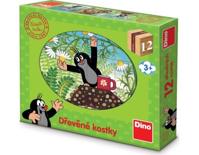Dino Krtko a priatelia 12 drevené kocky