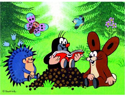 Dino Drevené kocky Krtko a zvieratká 12 ks