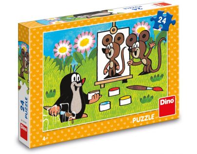 Dino Puzzle Krtko maliarom 24 dielikov