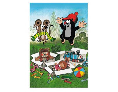 Dino Krtko sa raduje puzzle 2 x 48 dielikov