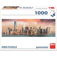 Dino Puzzle Manhattan za súmraku Panoramic 1000 dielikov 3