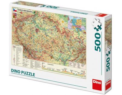 Dino Mapa Českej republiky Puzzle 500 dielikov