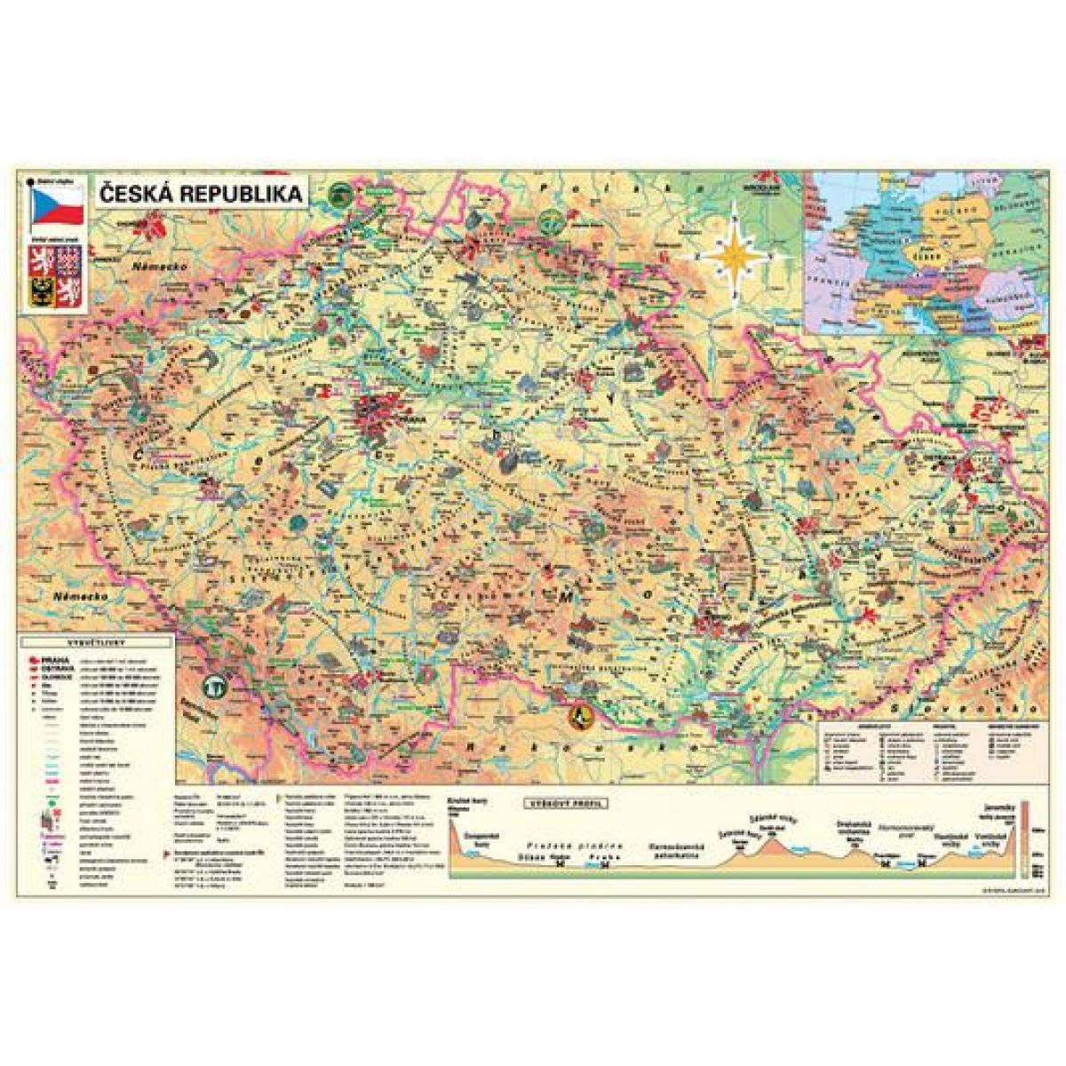 Dino Mapa Českej republiky Puzzle 500 dielikov