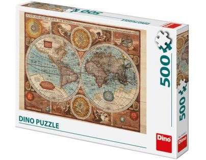 Dino Puzzle Mapa sveta historická 500 dielikov
