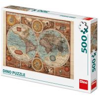 Dino Puzzle Mapa sveta historická 500 dielikov 2