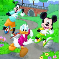Dino Mickey a Minnie športovci puzzle 3 x 55 dielikov 2