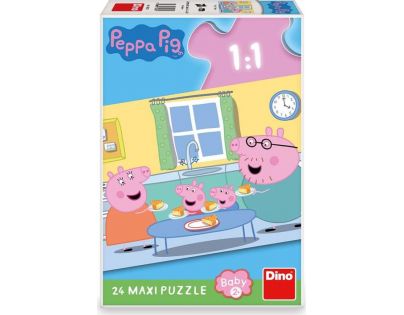 Dino Puzzle maxi Peppa Pig Obed 24 dielikov