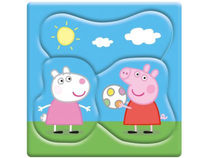Dino Puzzle set Peppa Pig rodina 12 dielikov
