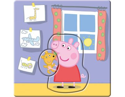 Dino Puzzle set Peppa Pig rodina 12 dielikov