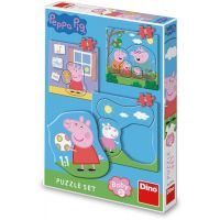 Dino Puzzle set Peppa Pig rodina 12 dielikov 6