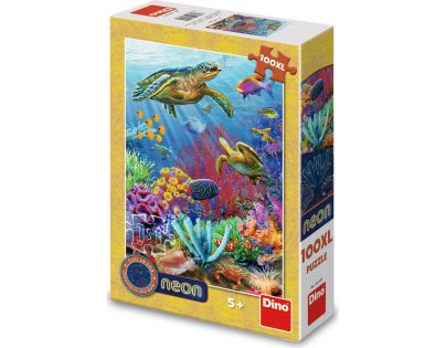 Dino Puzzle neon Podmorský svet 100 XL dielikov