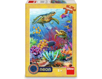 Dino Puzzle neon Podmorský svet 100 XL dielikov