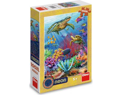 Dino Puzzle neon Podmorský svet 100 XL dielikov