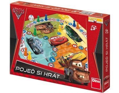Dino 21623330 - Pojeď si hrát- Cars 2, společenská hra v krabici- 33x23x3,5cm