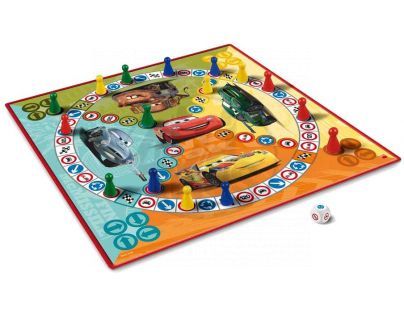 Dino 21623330 - Pojeď si hrát- Cars 2, společenská hra v krabici- 33x23x3,5cm