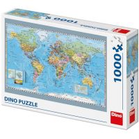 Dino Puzzle Mapa sveta politická 1000 dílků 2