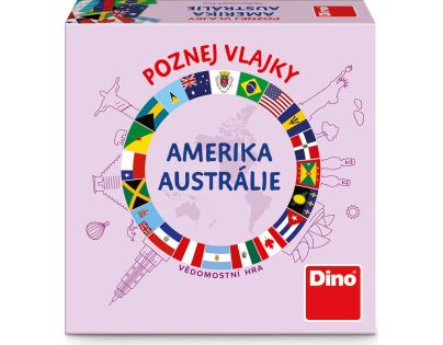 Dino Poznaj vlajky Amerika a Austrália cestovná hra