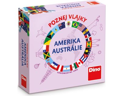 Dino Poznaj vlajky Amerika a Austrália cestovná hra