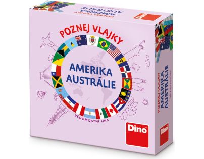 Dino Poznaj vlajky Amerika a Austrália cestovná hra