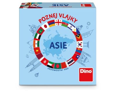 Dino Poznaj vlajky Ázie cestovná hra