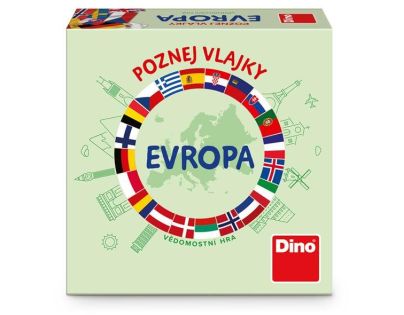 Dino Poznaj vlajky Európa cestovná hra