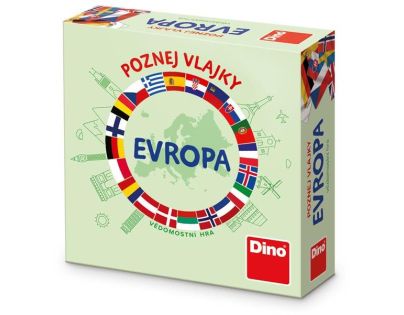 Dino Poznaj vlajky Európa cestovná hra