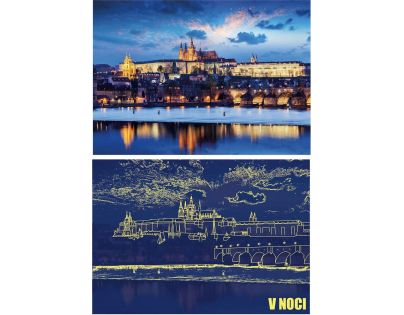 Dino Puzzle neónové Pražský hrad 1000 dielikov