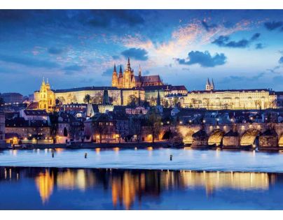 Dino Puzzle neónové Pražský hrad 1000 dielikov