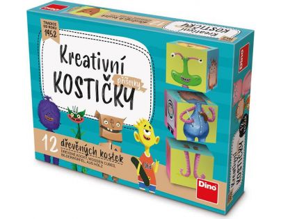 Dino Príšerky 12 drevené kocky